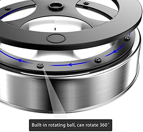 VAEHOLD Pantry Cabinet Lazy Susan Stainless Steel Black Spice Rack Turntable - Decorative Trays Storage Containers Organizer for Kitchen Cabinet, Snacks, Bathroom (12 inches) - Image 4