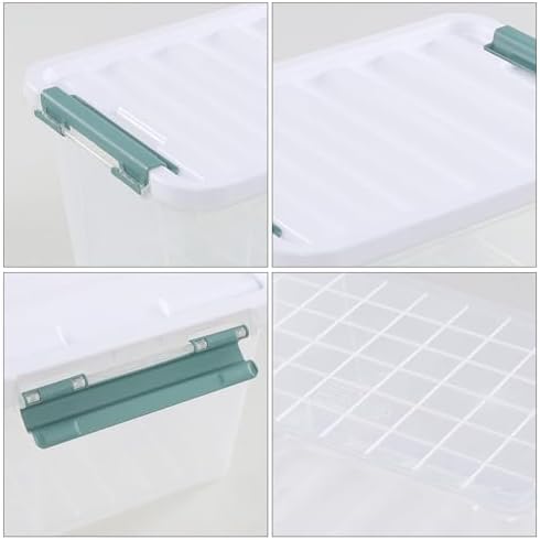 Zopnny 20 Quart Clear Latching Container Box, Plastic Storage Bin with Latching Lid, 6 Packs - Image 3