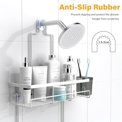 Hanging Shower Caddy Over Showerhead - Rustproof No Drill Shower Organizer - Image 2