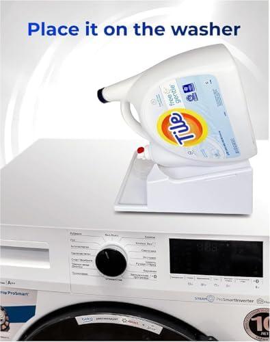 Liquid Laundry Detergent Holder Stand with Drip Tray - 2 Pack - White - Image 5