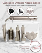 Affogato Storage Holder Compatible with Dyson Airwrap Shark FlexStyle Flexfusion, Acrylic Airwrap Organizer Stand, Countertop Display Rack for Long Barrels & Diffuser Nozzles Attachments - Image 6