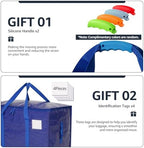 Moving Bags Heavy Duty Extra Large, Moving Boxes, Moving Supplies Essentials, Blue Storage Bins with Lids, Plastic Packing Totes, Storage Bags for Clothes with Handles & Zippers(Blue, 4 Pack) - Image 3