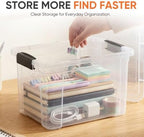 Superio 4.75 Quart Clear Plastic Storage Boxes with Lids, Stackable Organizer Containers, BPA-Free Storage Bins for Home, Office, School & Dorm, 36 Pack - Image 2