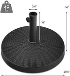 Tangkula 49 LBS Patio Umbrella Base, 20.5 Inch Outdoor Umbrella Stand W/Rattan Design, Adjustable Knob, Round Umbrella Holder for Backyard, Market Entrance, Poolside - Image 5