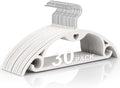 Plastic Hangers White Clothes Hanger 30 Pack by TARANCH