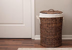 BIRDROCK HOME Seagrass Laundry Hamper with Lid and Liner, Espresso, 26.5” - Image 6