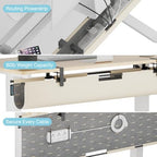 No Drill Under Desk Cable Management Tray, 30" Felt Cord Organizer - Image 4