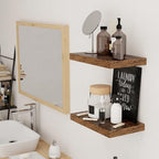 Floating Shelves for Wall, 16 in Rustic Wooden Wall Shelves - Image 2