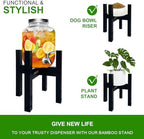 Adjustable Drink Dispenser Holder - Stand for 6-11" Dispenser, Fits 1-3 Gallon Glass Water Jar, Black - Image 4