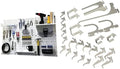 Wall Control 4 ft. Metal Pegboard Organizer - Standard Tool Storage Kit & Deluxe Hook Assortment for Slotted Tool Board - White by Wall+Control