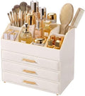 Lolalet 4-Layer PU Leather Makeup Organizer for Cosmetic Vanity -Beige by Lolalet