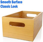 A Selected Pine Wood Organizer Open Box 4 Packs, 6x10 Wooden Storage Container with Handle for Bathroom and Kitchen - Image 4
