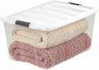 IRIS USA 94 Qt Storage Bins with Lids, 8 Pack, BPA-Free, Clear/White - Image 3