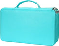 Vomgomfom 300 Slots Marker Case 4-Layer PU Leather, Handle, Solid Green by Vomgomfom