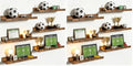 upsimples 12 Pack Wooden Floating Shelves, Wall Storage Decor Shelf for Bathroom, Bedroom, Living Room, Kitchen, Office and Laundry Room, Wall Mounted Display Hanging Shelf, Brown by upsimples