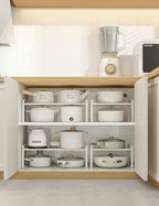 2-Pack Expandable Shelf Organizer for Kitchen Countertop, kitchen organizers and storage，under sink expandable shelf organizer - Image 2