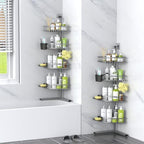 Standing Corner Shower Caddy - Rustproof Bathroom Shower Stand Shelf - Image 7