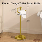 FORIOUS Toilet Paper Holder Stand, Vintage Freestanding Tissue Roll Holder - Image 5