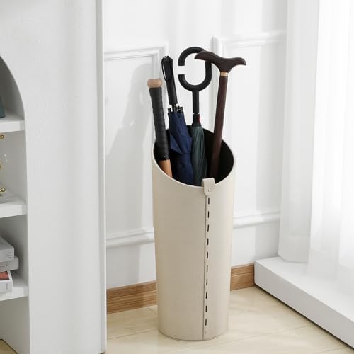 Tall Umbrella Holder White That won't Tip Over and Removable Drip Water Tray Modern Farmhouse Home Decor Umbrella Bucket Rack Can Storage 10 Different Sizes of Golf Umbrellas Canes etc - Image 7