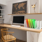 Kuntine.B 7-Section Upright Desk File Organizer White 1 Pack - Image 5