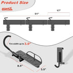 TORACK Wall-Mounted Swivel Bike Rack, Garage Vertical Bike Hangers for 3 Bikes and 3 Helmets Rotating Bike Storage Hooks Holds Up to 300 lbs - Image 6