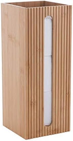 Bath Bliss Square Toilet Tissue Reserve | Dimensions: 5.71 x 5.71 x 14.17 | Bamboo Design | Bathroom Décor | Holds 3 Roles | Easy to Clean | Bamboo - Image 2