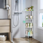 HapiRm Standing Corner Shower Caddy - 4 Tier Large Capacity, White - Image 6