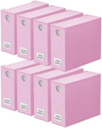 SpaceAid 8 Pack Bed Sheet Organizers and Storage, Foldable Organizer for Linen Closet, Set Folder Keeper with Window XL (Queen & King Size) Bedding Container (Pink, 8 Pack) by SpaceAid