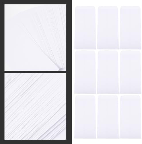100pcs Blank White Paper Cash Envelopes Xmas for Receipts - Image 7