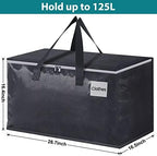 Fabspace Heavy Duty Moving Bags, 125L Collapsible Storage Totes, 6-Pack - Image 2