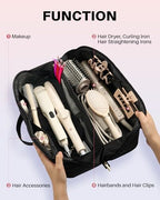 Hair Tools Travel Bag with Heat Resistant Mat, Black - Image 2