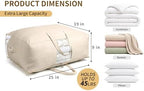 Soft Canvas Storage Bags for Comforters, Blankets, Beddings, Quilt, Clothes - Image 2