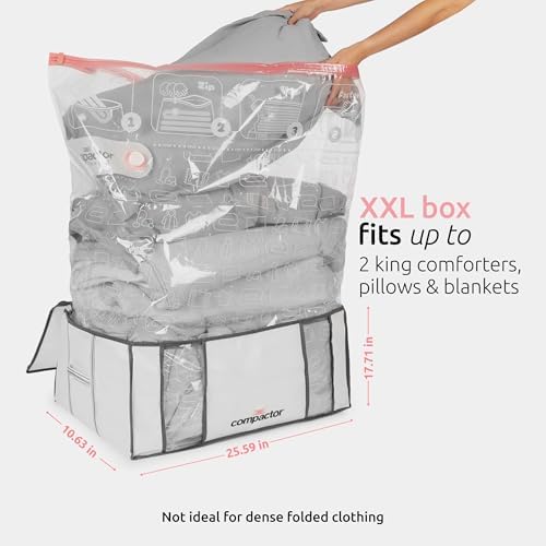 Compactor XXL Vacuum Storage Bag & Semi-Rigid Box, Closet Organizer, 210L - Image 5