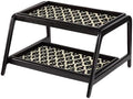 Anji Mountain Heavy Duty Waterproof Wooden Shoe Storage Mat Organizer/Boot Storage Tray Multi Use for Entryway with Coir, Black and Ivory Insert, 2 Tier, Fits 4 Pair (26.5" Wide) by AnjiMountain
