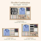 Drawer Organizer Storage for Clothes, Socks, 21 Pack, Grey - Image 7