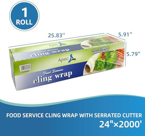 Clear Plastic Cling Wrap for Food, Standard 24" X2000ft - Image 2