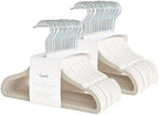 3 Sprouts Velvet Baby Hangers, Non Slip Slim, Cream, 50 Pack by 3Sprouts