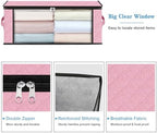 HomeHacks 10-Pack Clothes Organizer Storage Bags, 35L Storage Bins, Pink - Image 4