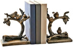 Bellaa Birds Bookends Vintage Decorative Book Ends for Farmhouse Retro Rustic Bookshelf Stoppers Antique Bronze Sparrow Lightweight 23446 - Image 6
