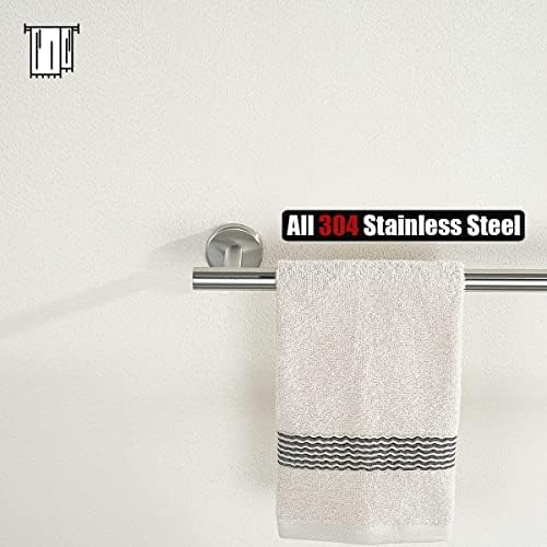 JQK Bath Towel Bar, 30 Inch 304 Stainless Steel Thicken 0.8mm Single Towel Rack for Bathroom, Towel Holder Brushed Finished Wall Mount, Useable Length 27 Inch, TB110L27-BN - Image 7