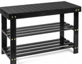 Purawood Bamboo 3 Tier Shoe Rack Bench, Premium Shoe Organizer by PURAWOOD
