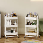 MIOCASA 3-Tier Metal Utility Rolling Cart, Heavy Duty Multifunction Cart with Lockable Casters, Easy to Assemble, Suitable for Office, Bathroom, Kitchen, Garden - Image 6
