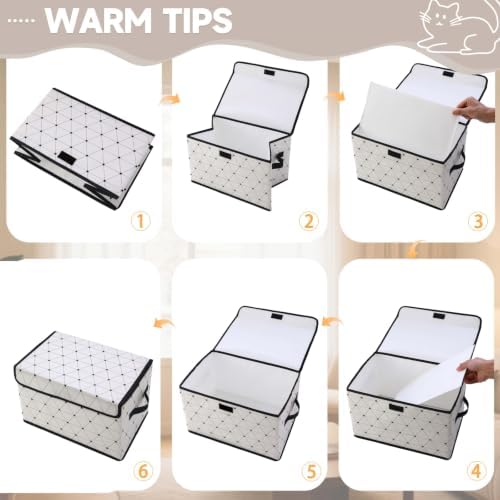Fabric Storage Bins with Lids,Under Bed Storage Containers 3Pack - Image 3