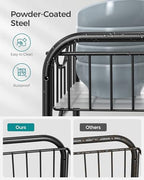 SONGMICS 4-Tier Pull Out Cabinet Organizers, Under Sink Organizer, Bathroom Organizer and Storage, Sliding Basket Drawers, Stackable for Kitchen, Bathroom, Ink Black UKCS017B02 - Image 6