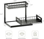 Under Sink Organizer and Storage, Slide Out Cabinet Organizer, Pull Out Sink Shelf for Kitchen Bathroom Laundry, 2 Pack Black - Image 2