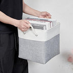 13 x 13 Inch Cube Storage Bins,Storage Cubes for Shelves，Foldable Organizer Boxes with Handles, Decorative Storage Basket for Organizing Clothes, Toys, Books(White&Gray) - Image 6