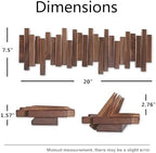 Coat Rack Wall Mount Piano Flip Down Wall Hook Rack 5 Hooks Walnut - Image 6