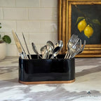 DAILY RITMO® Black Countertop Silverware Holder - Image 2