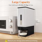 Lifewit Rice Container 29 Lbs, One-Press Dispenser with Measuring Cup 2 Pcs - Image 6