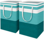 HomeHacks 2 Pack Large Laundry Baskets, Laundry Hampers Bags (Green 88Lx2) by HomeHacks